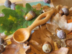 Handcarved wooden 1/2 tsp measurement spoon