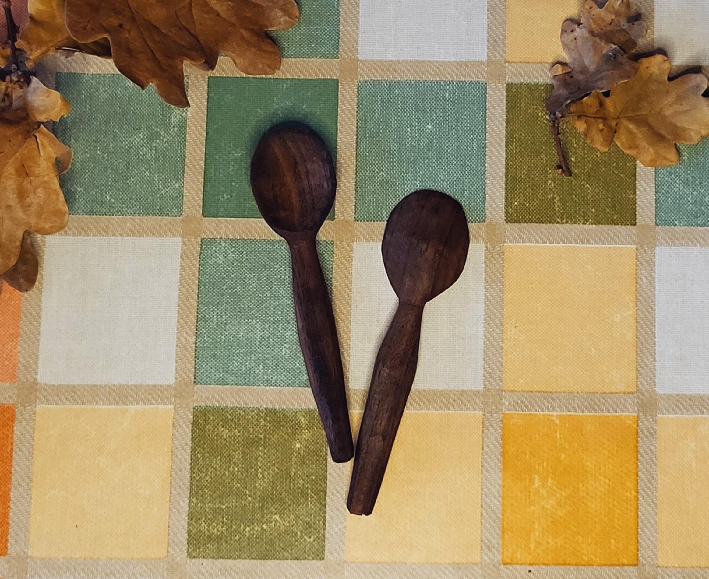 Handcarved wooden teaspoon