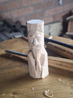 Handcarved Praying Saint Statue