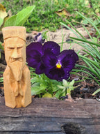 Handcarved Praying Saint Statue