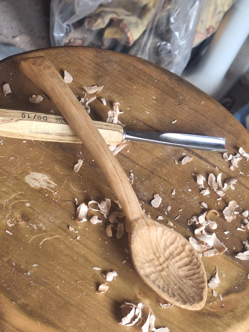 Handcarved wooden spoon