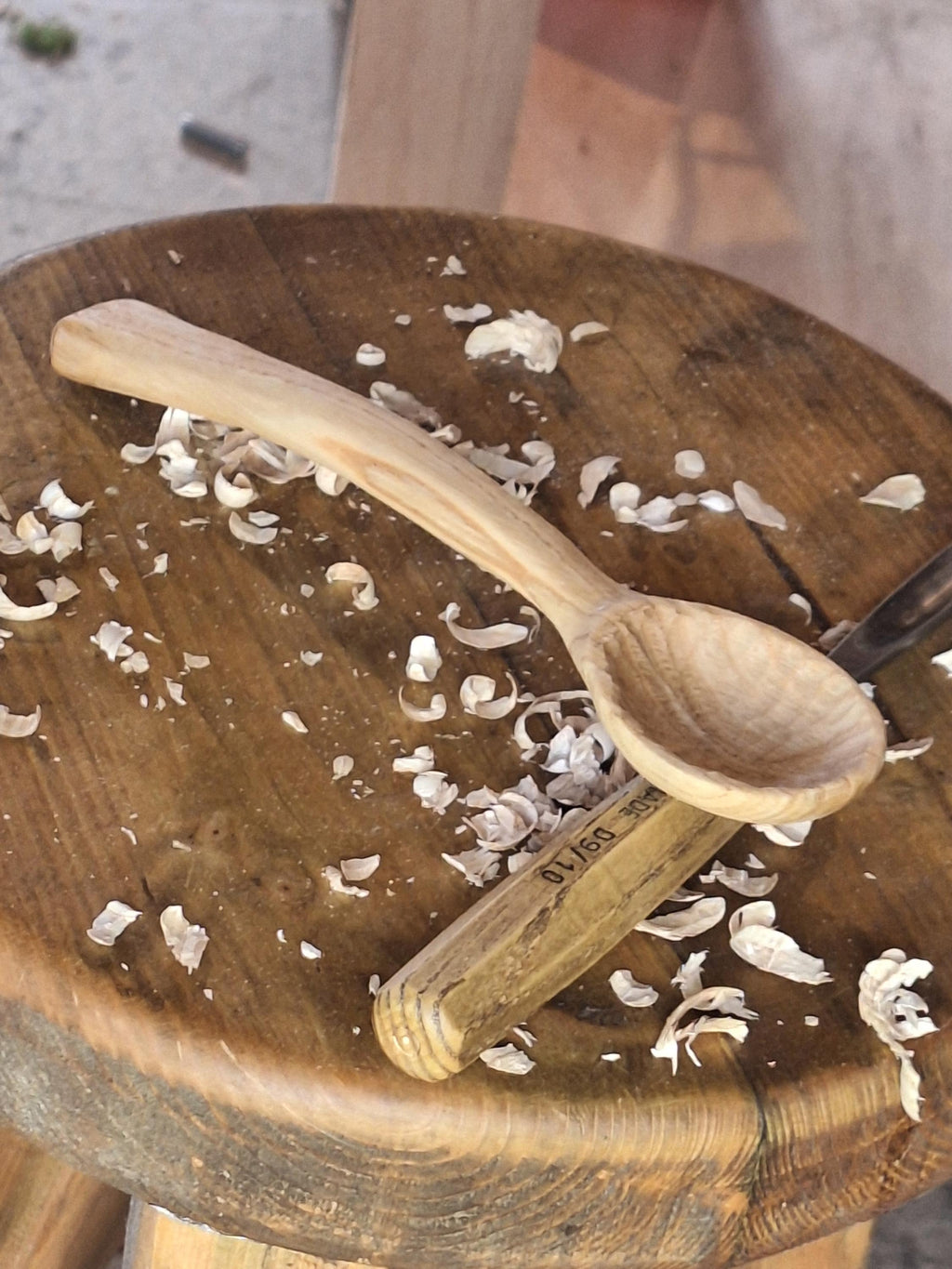 Handcarved wooden spoon