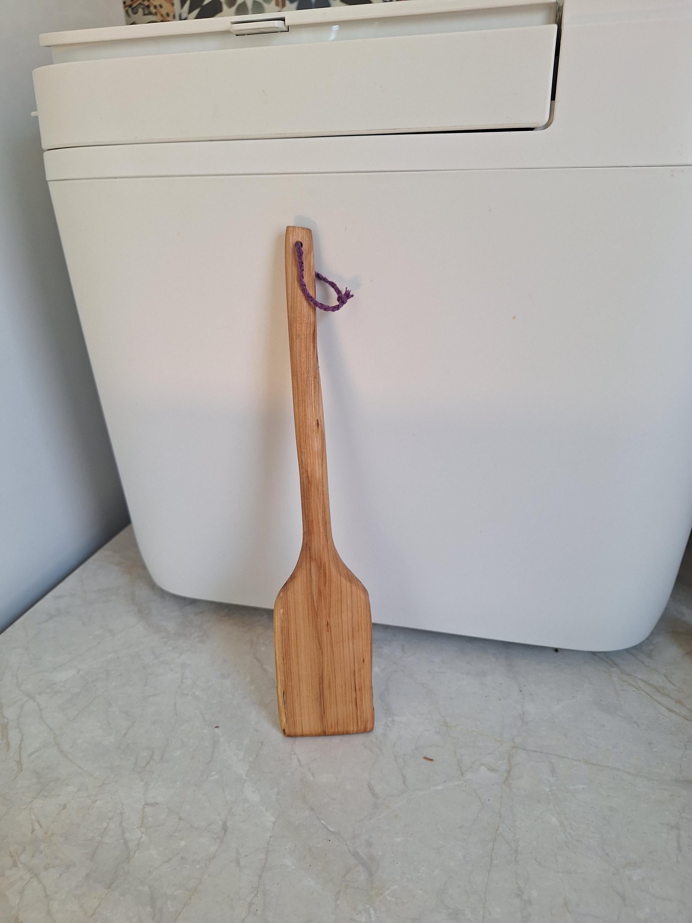 Handcarved wooden spatula