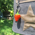 Wool Strawberry Keychain