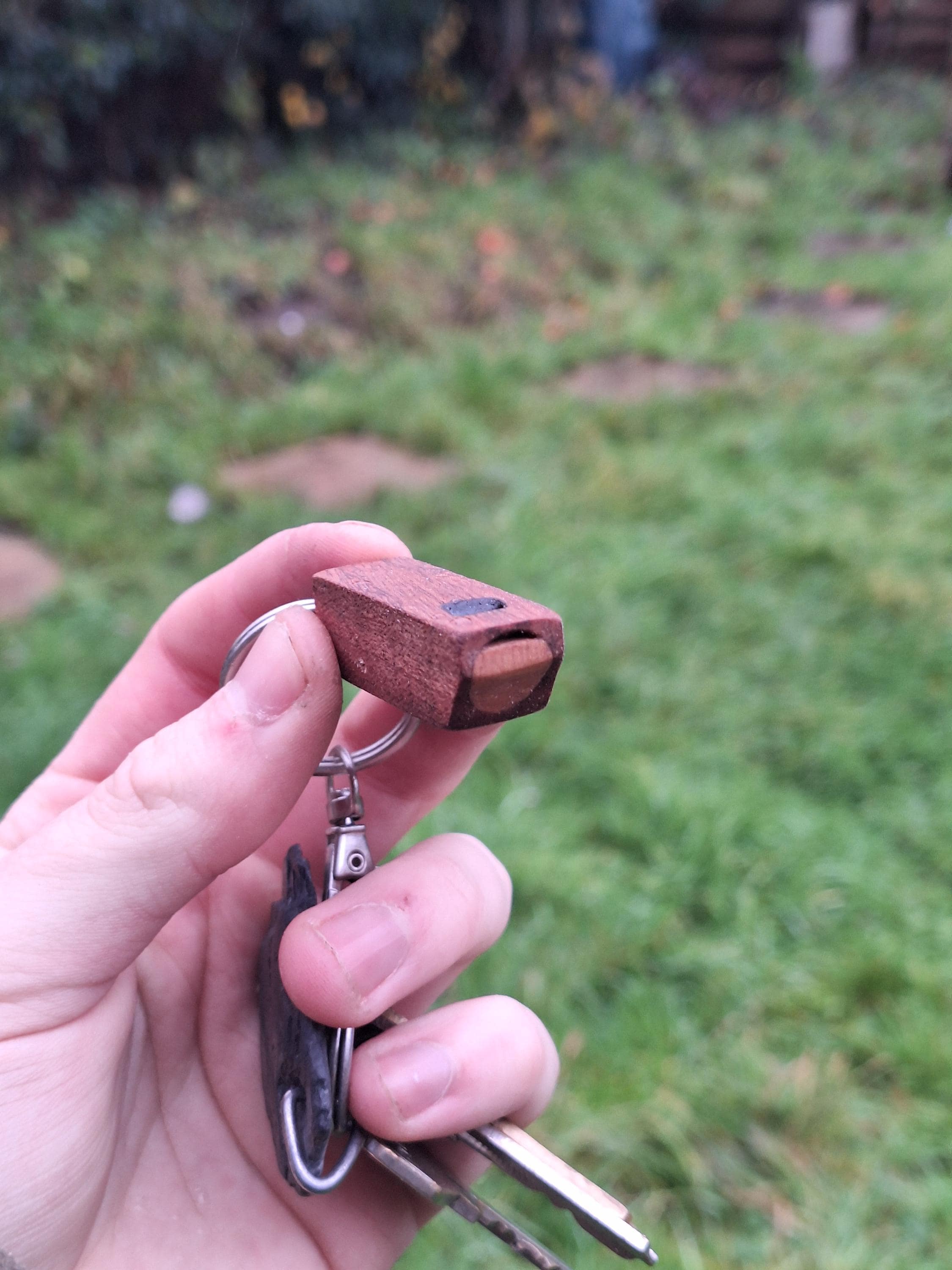 Loud Wooden Keychain Whistle