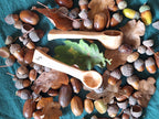 Handcarved wooden measuring spoon set of 2