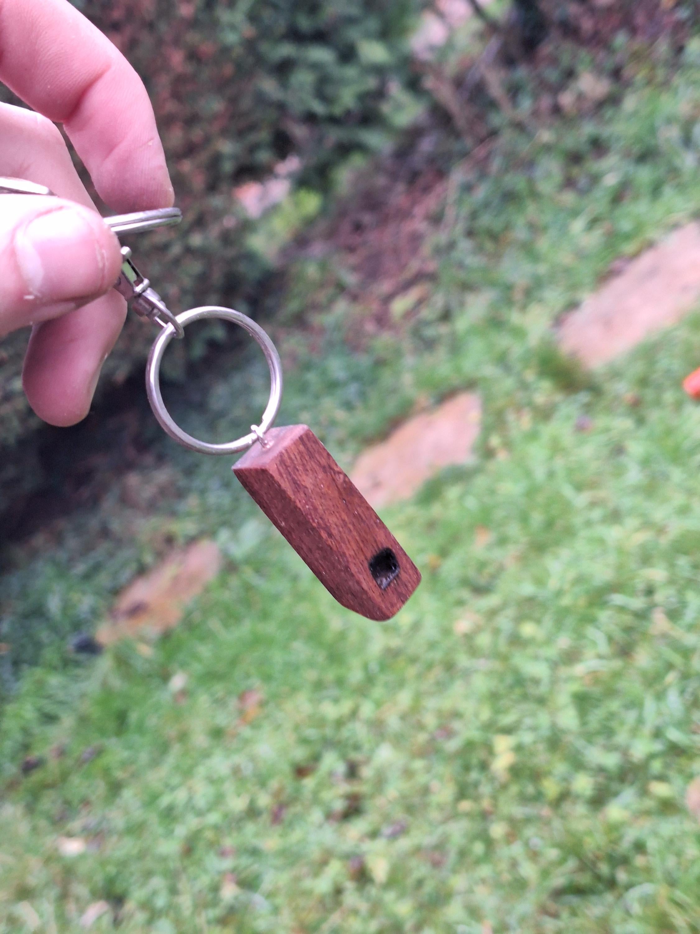 Loud Wooden Keychain Whistle